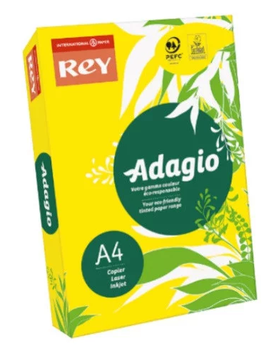 Бумага цветная А4 80 г/м2 интенсив Yellow 66 желтая