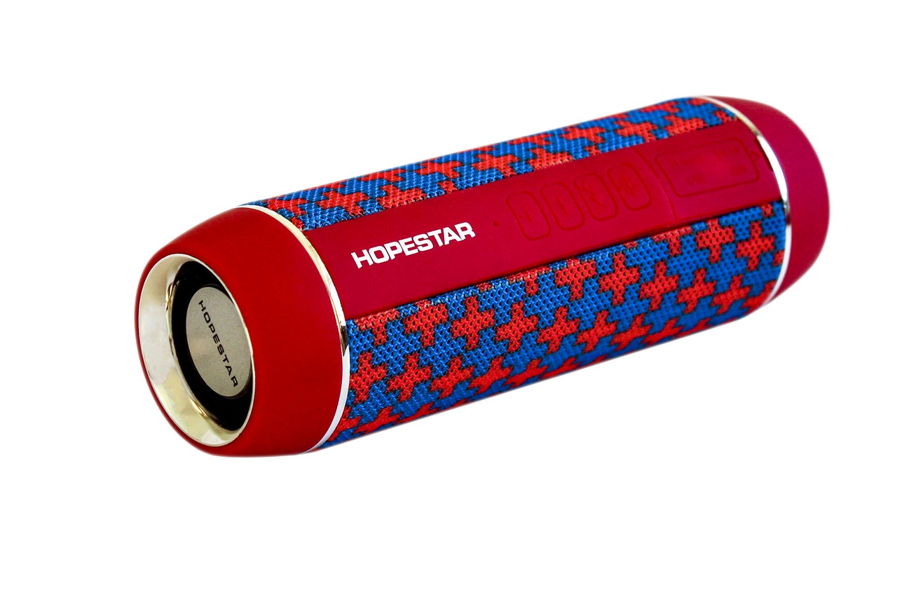 АС mini speaker BT P11, power bank, mic, ліхтар, велокріплення red/blue
