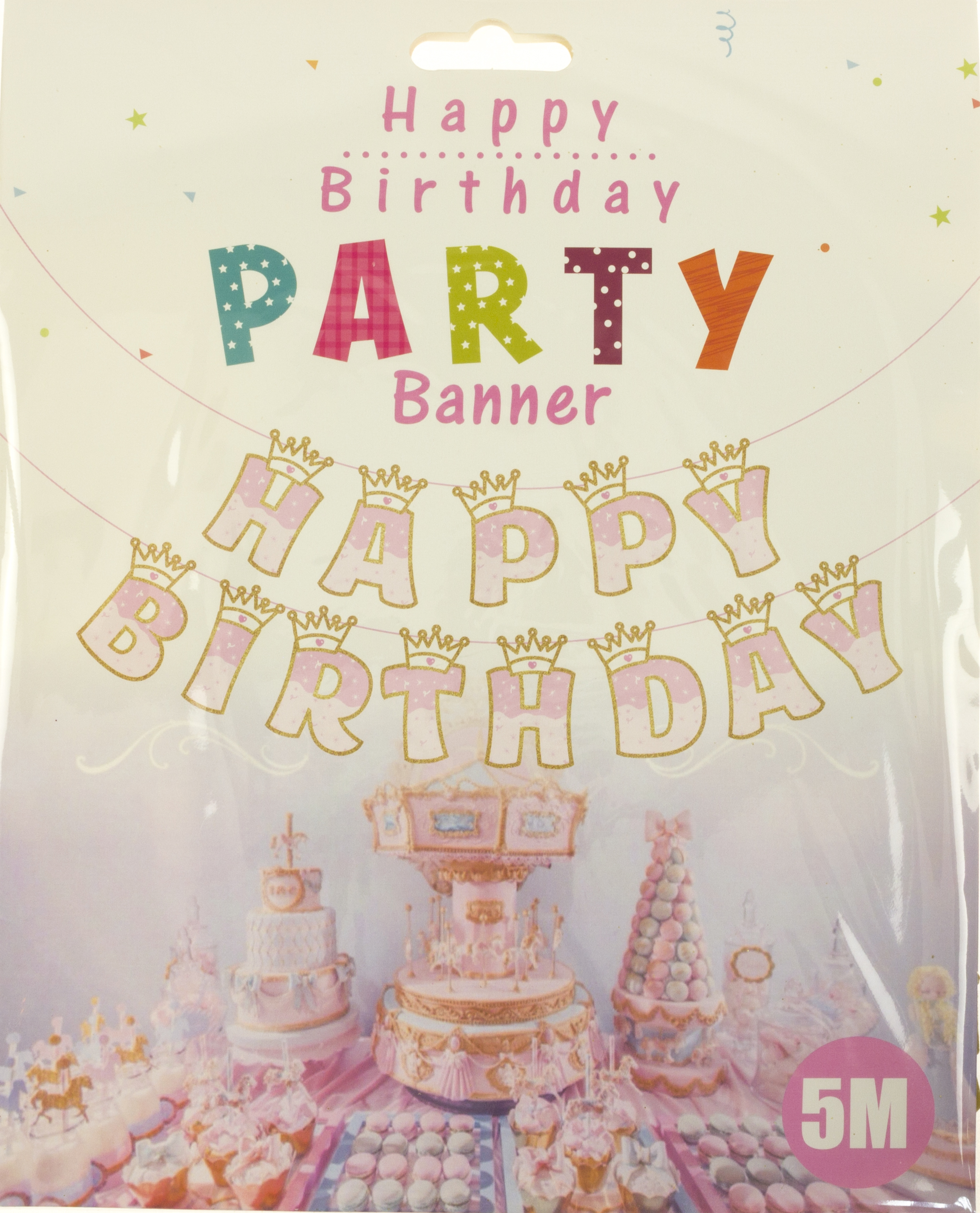 Гірлянда Happy Birthday корона (для дівчинки)