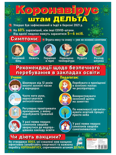 Плакат Корановірус. Штам Дельта