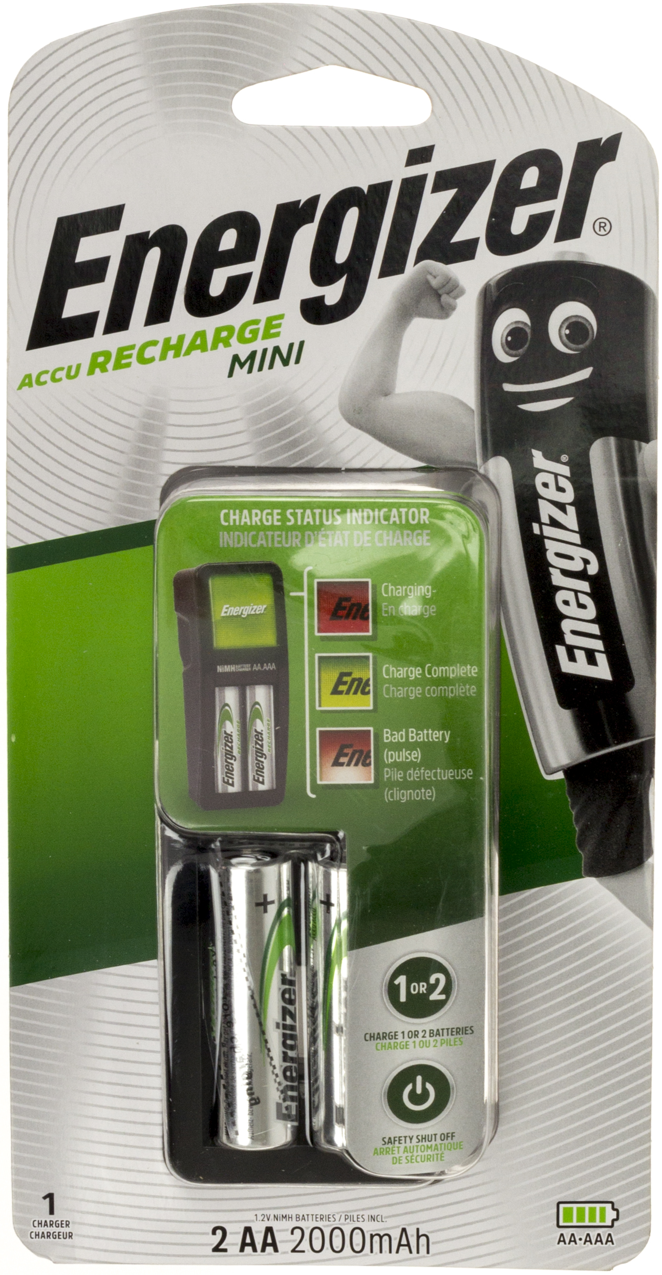 Зарядний пристрій універсальний CH2PC3 Mini EU+2NH12/AA 2000 mAh