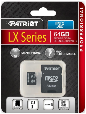 Карта пам'яті 64 Gb Micro-SDHC (UHS-1) LX series adapter