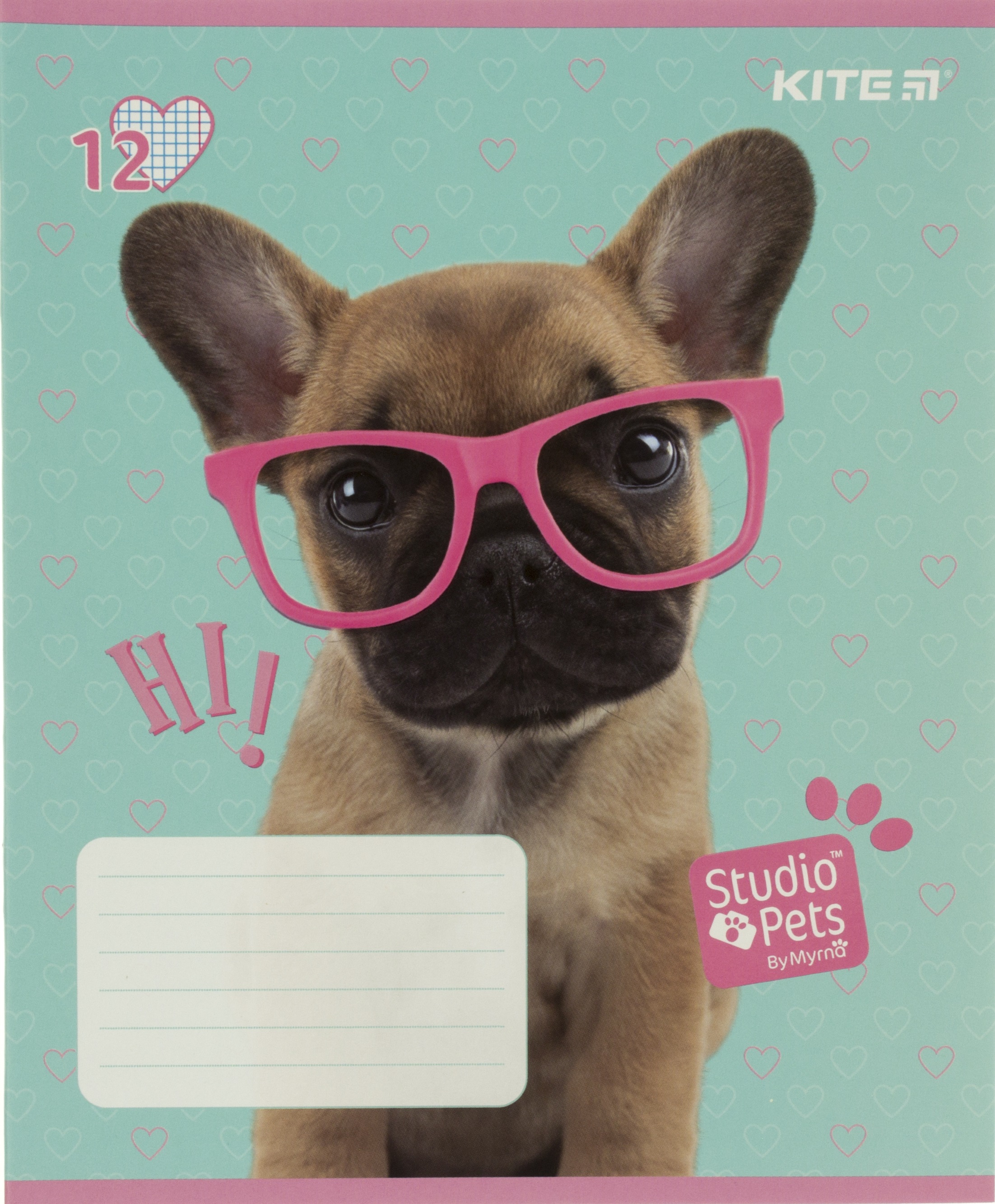 Зошит 12 аркушів клітинка Studio Pets