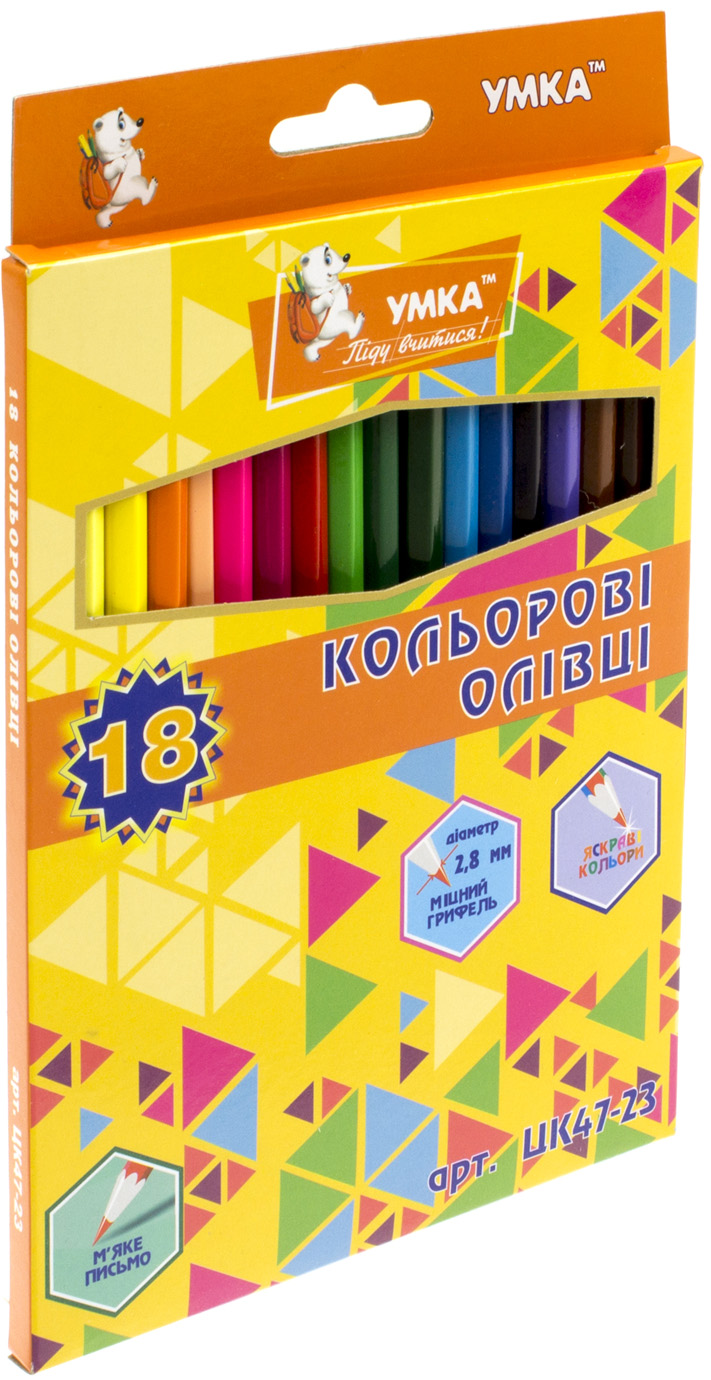 Олівці кольорові 18 кольорів Колормікс