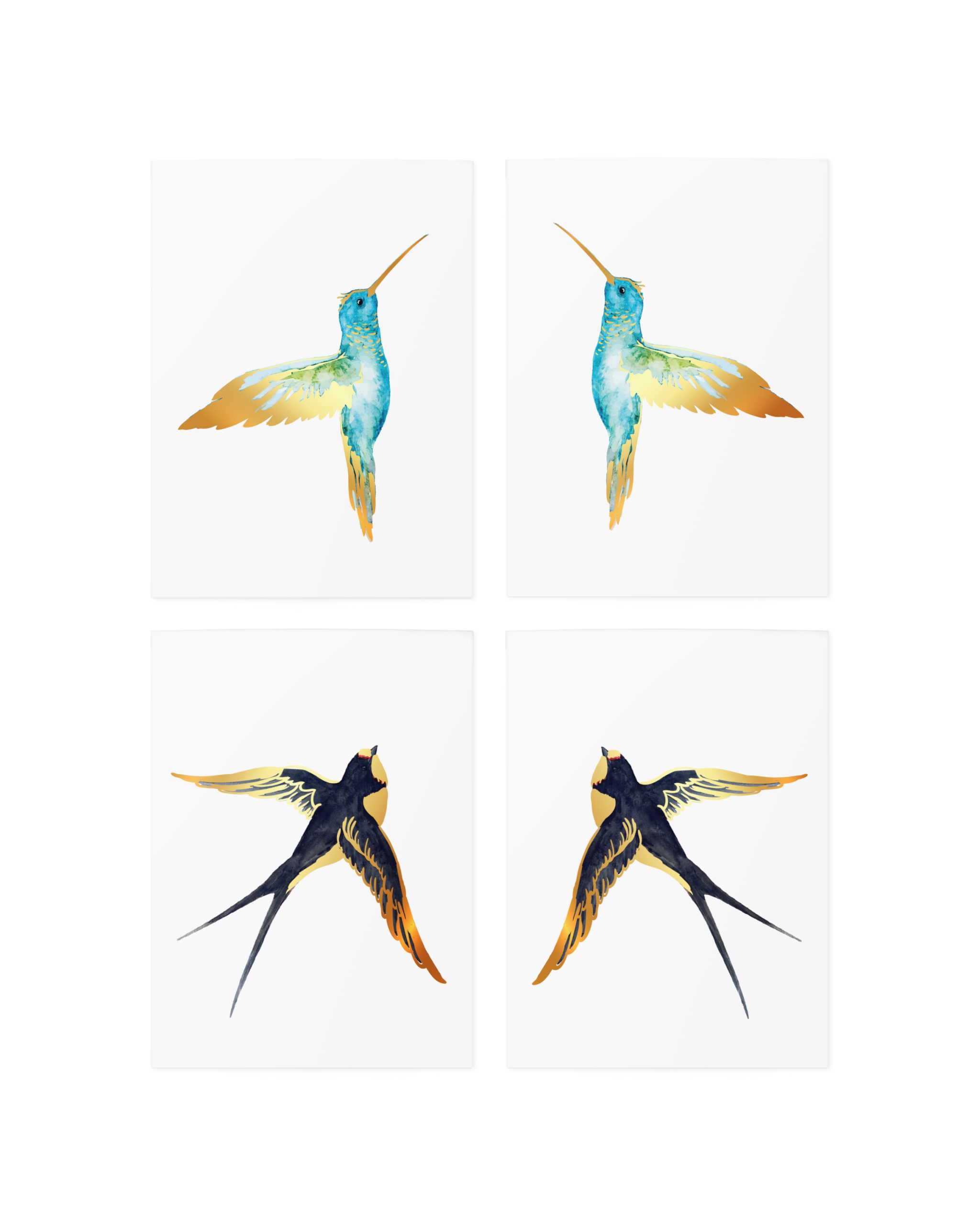 Временные тату Gold Birds Set