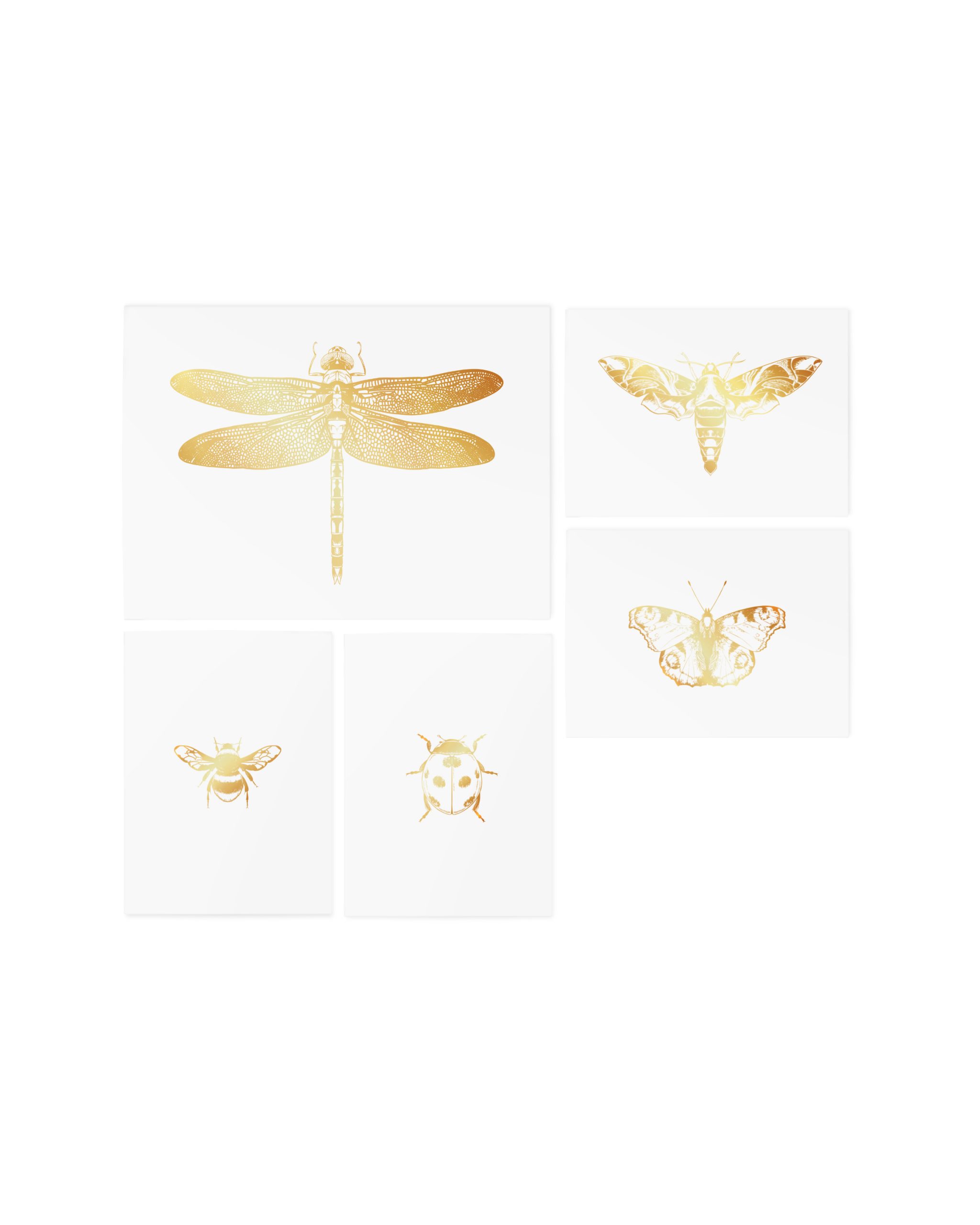 Временные тату Gold Dragonfly Set