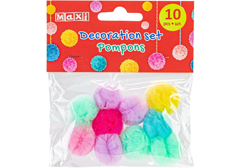 Набір для декорування Maxi Помпони 25 мм 10 шт