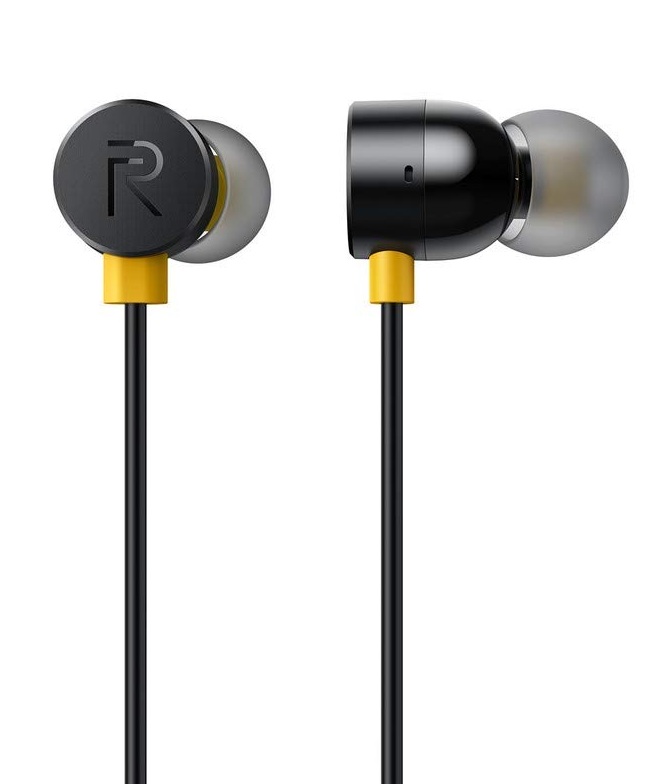 Навушники вакуумні Realme Fashion HD Sound grey/yellow+мікрофон