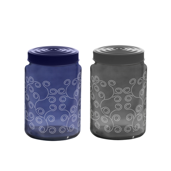 Банка скло Dark Blue-Grey-Lvy Mix 1,5 л