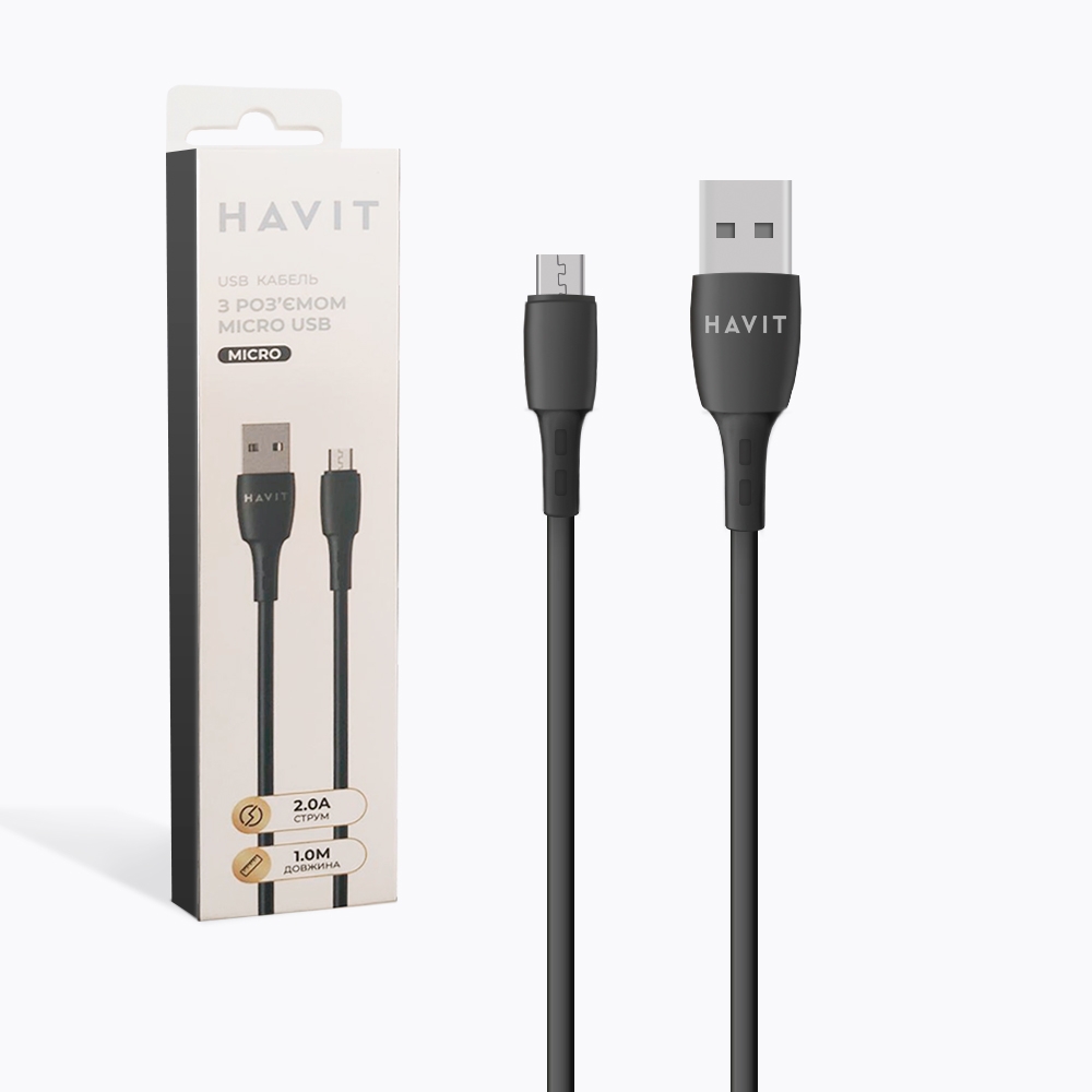 USB-кабель > microUSB HV-CB618C 2A 1 м black
