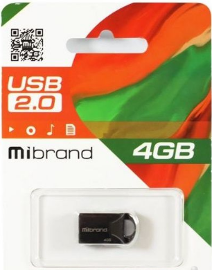 Флеш-пам'ять 4GB Hawk USB2.0 black 0719