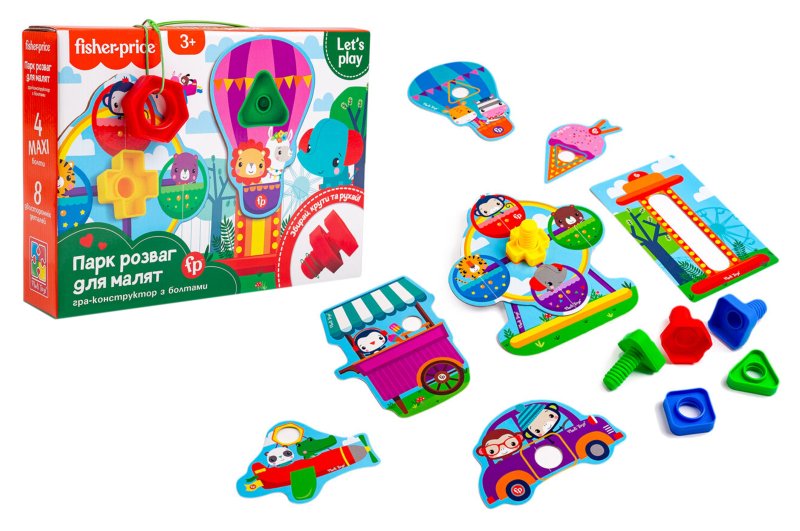 Игра-конструктор Fisher Price. Парк развлечений для малышей на украинском