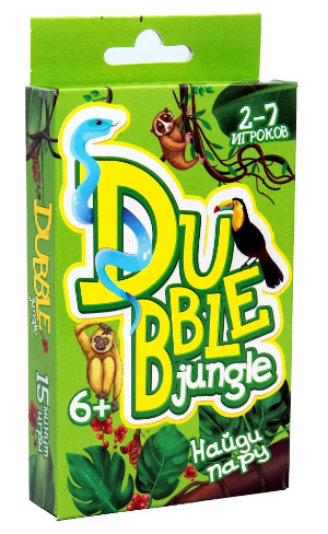 Игра настольная Dubble jungle в коробке на русском, 8×12,8×2,2 см Стратег