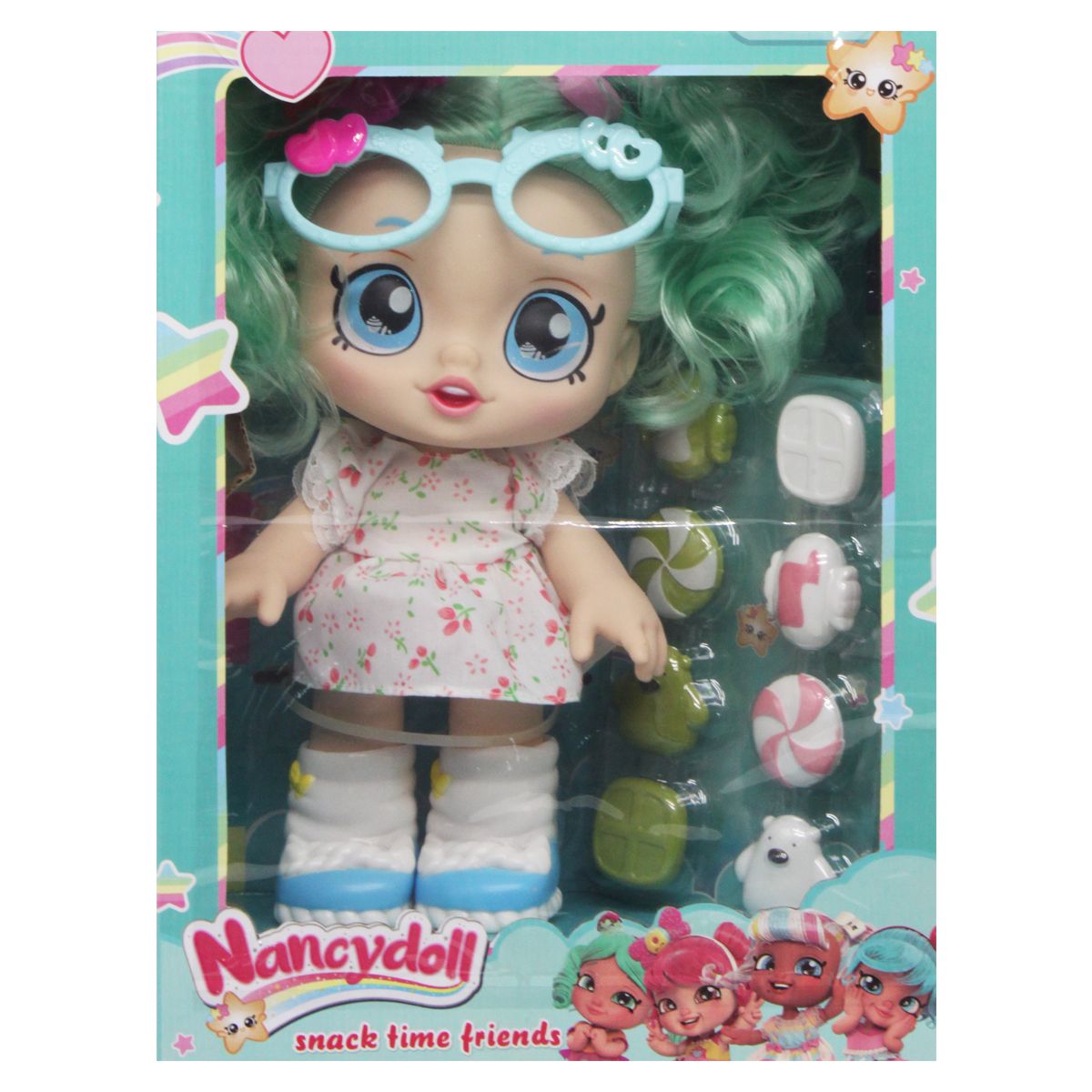 Игровой набор Nancy Dolls кукла 28 см Peppa-Mint Rids и пирожные, в коробке 24,8×34×13,4 см КИ