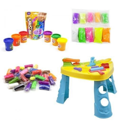Набір креативної творчості Multi Table тісто для ліпки, 5 кольорівх80 гр DankoToys
