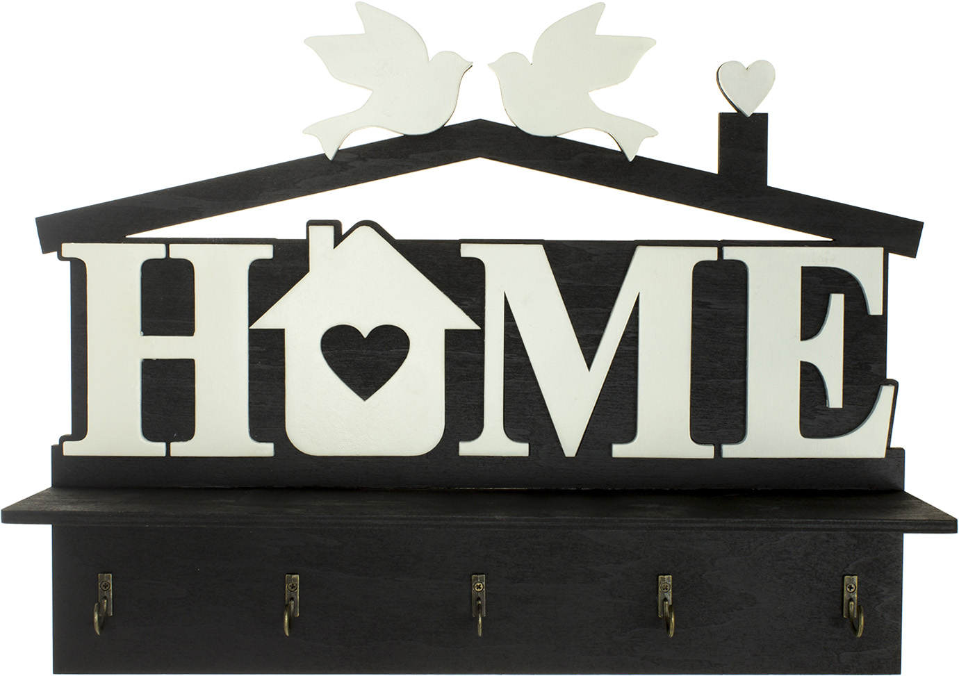 Ключниця Home з голубками 30×39×8см фанера