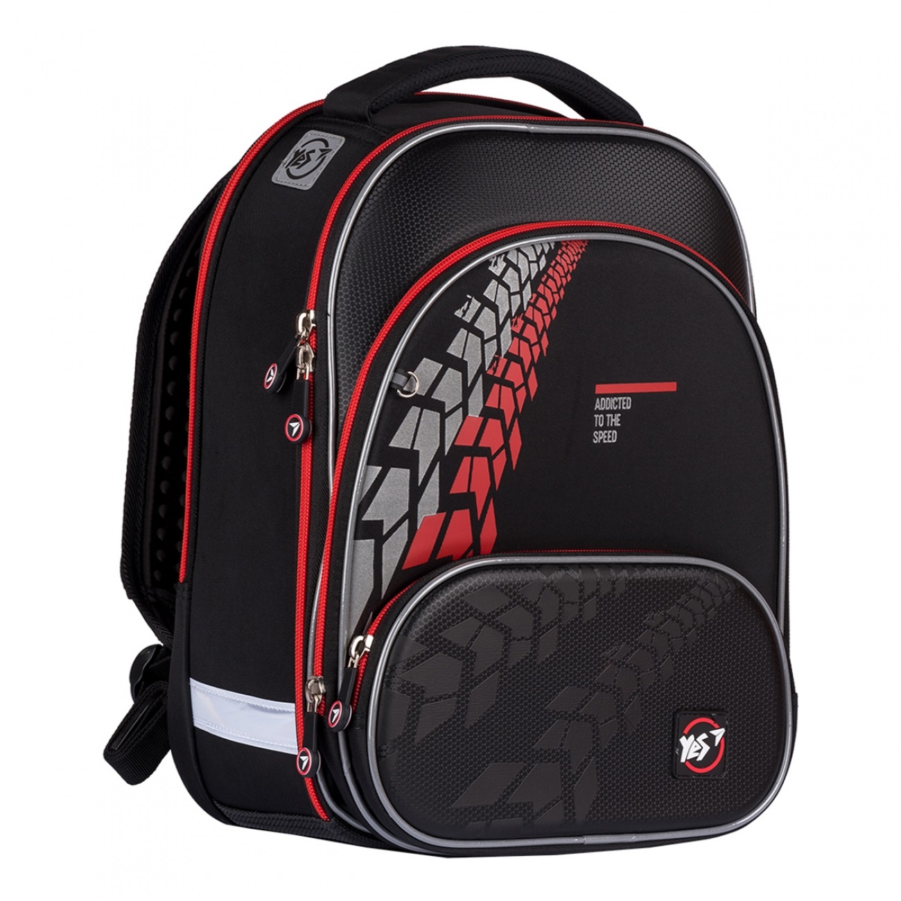 Рюкзак Juno Ultra Tire tread чорний 2 відділення, 2 кишені 555481