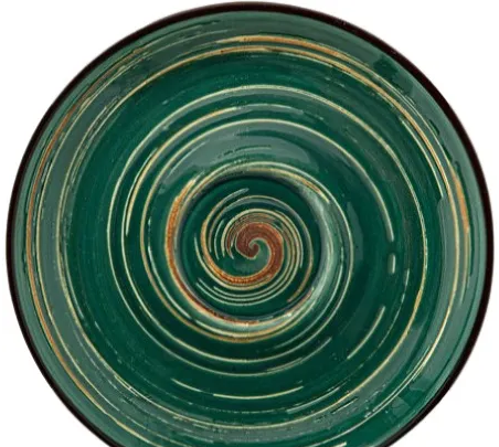 Блюдце керамічне Spiral Green 15 см