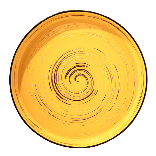 Тарілка керамічна Spiral Yellow 23 см