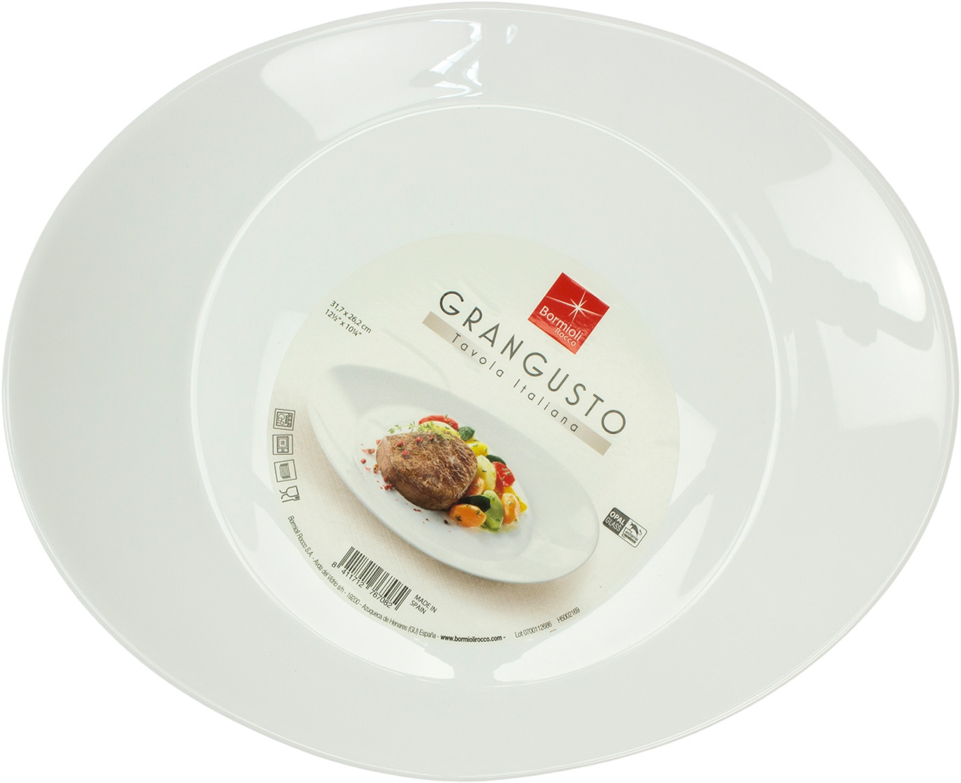 Тарелка стеклокерамическая Grangusto овальная 31,7×26,2 см