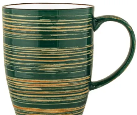 Чашка керамічна 460 мл Spiral Green