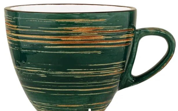 Чашка керамічна 190 мл Spiral Green