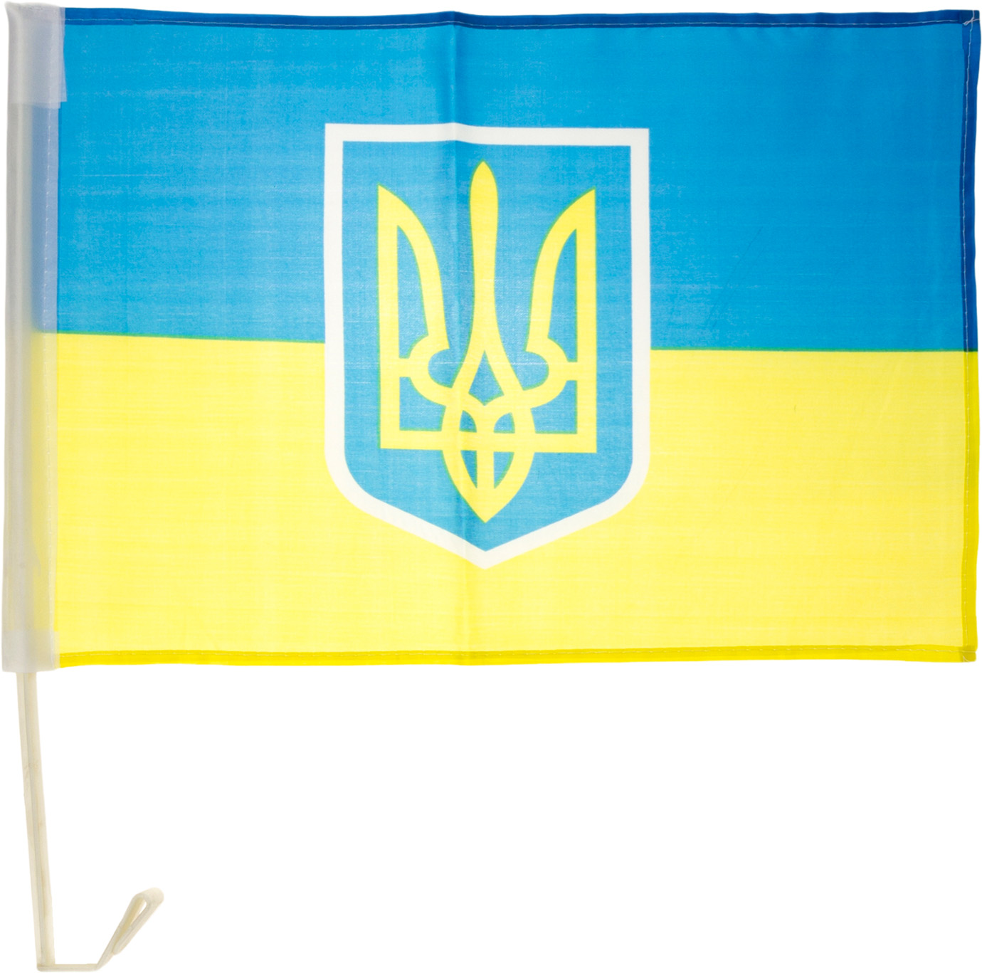 Прапор України авто з кріпленням на скло 30×45см