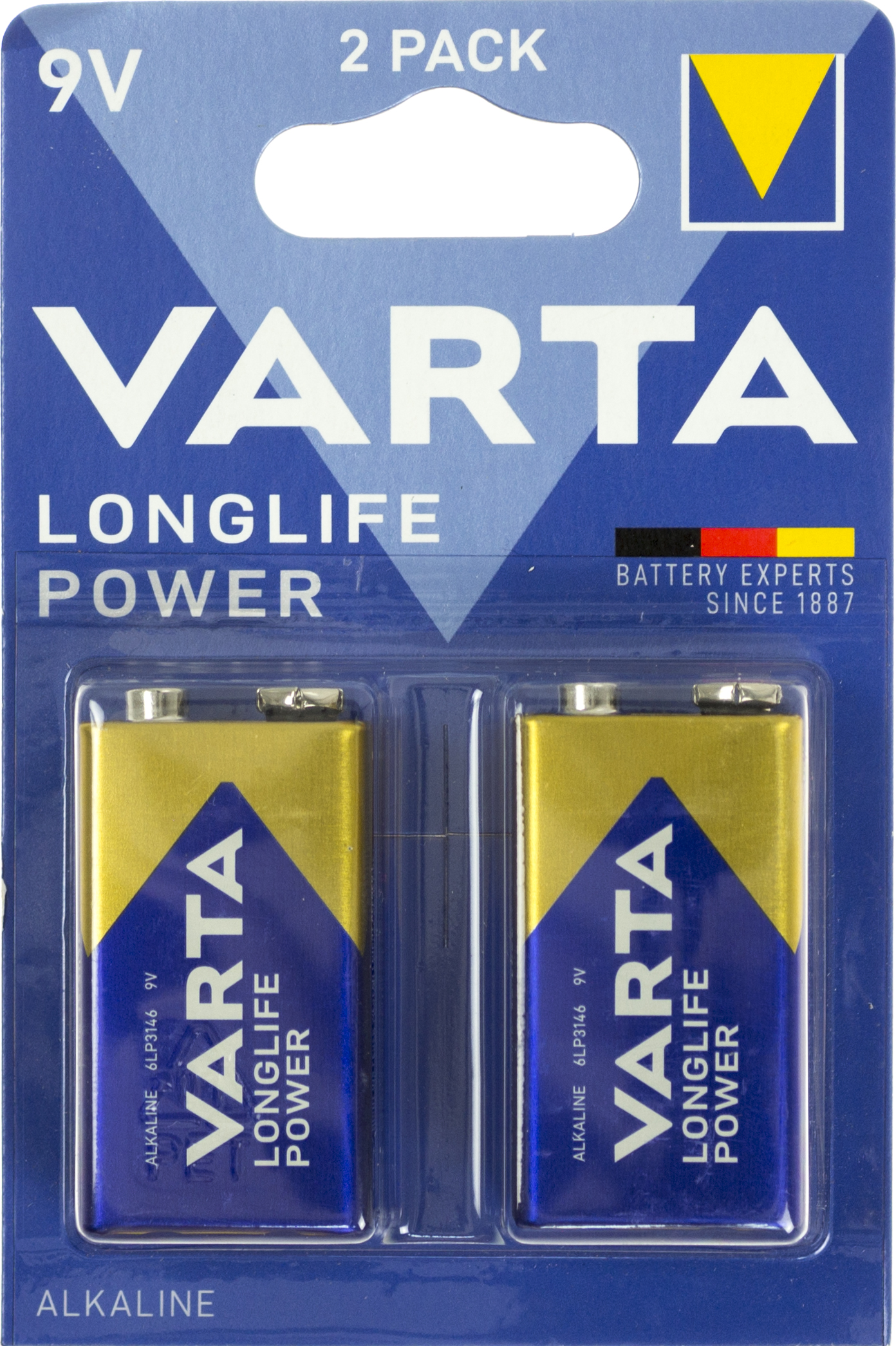 Батарейка Алкалайн 6LR61/2bl 2 шт high/longlife power крона