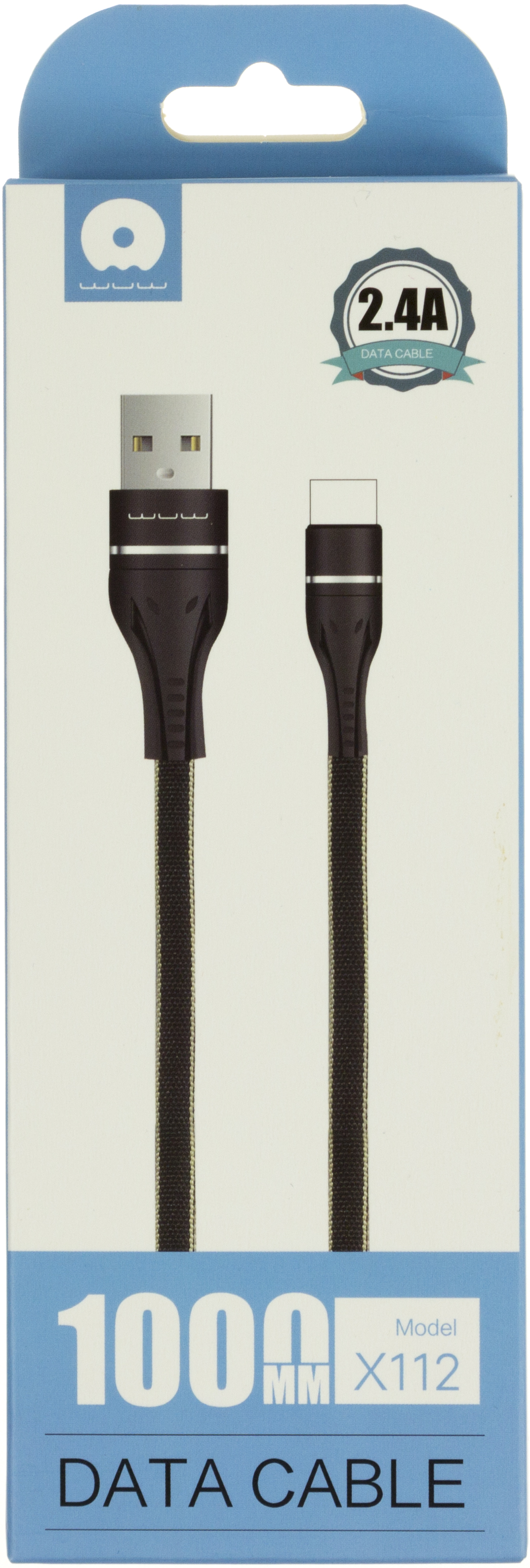 Кабель USB > microUSB WUW 2.4A 1 м black