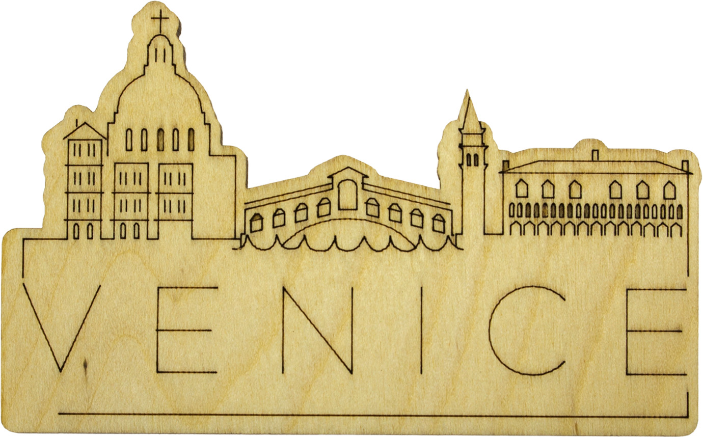 Магніт Venice 6×10см фанера асорті