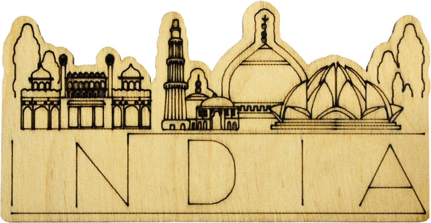 Магніт India 5×10см фанера асорті