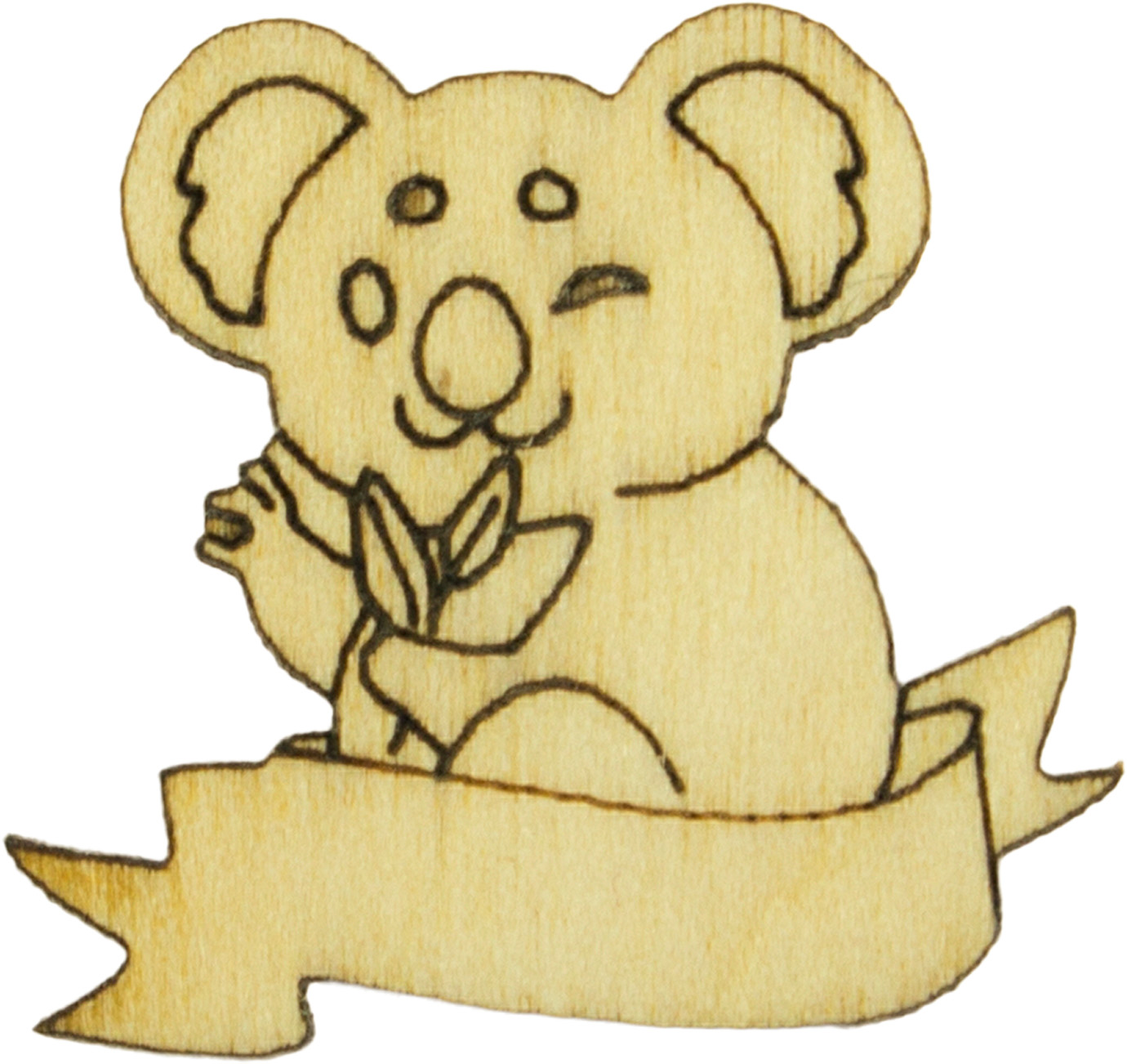 Коала 3×3см фанера асорті