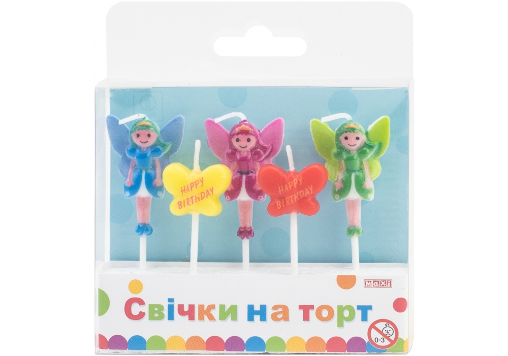 Набір свічок в торт Fairy 5 шт