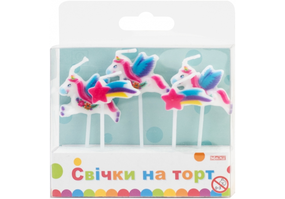 Набор свечей в торт Unicorn 5 шт