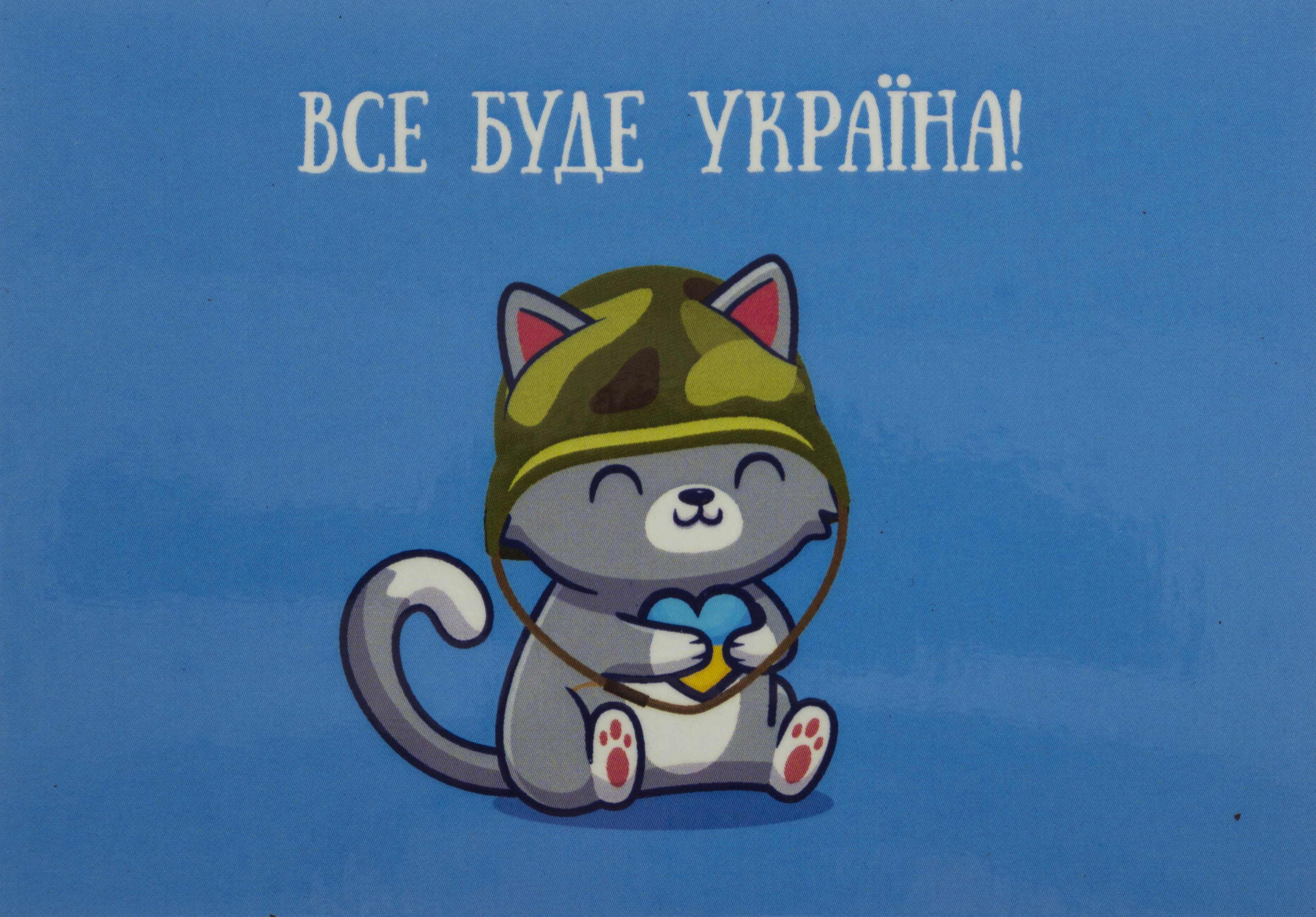 Магніт вініл Кіт ЗСУ 10×7см