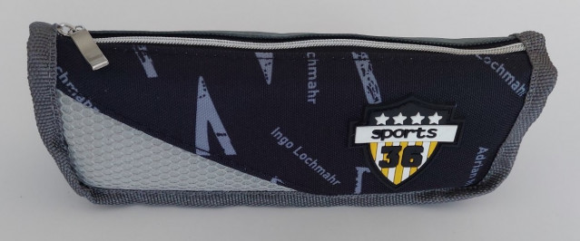 Пенал 1 відділення, без наповнення, на блискавці 21×4,5×7см сірий