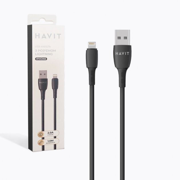USB-кабель > lightning HV-CB619C 2 A 1м black