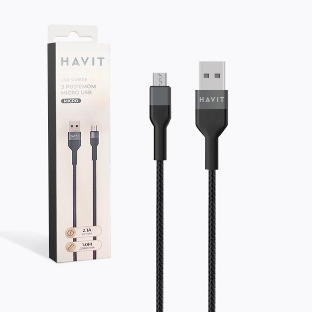 Кабель USB > Type-C HV-CB623C 2.1A 1 м black