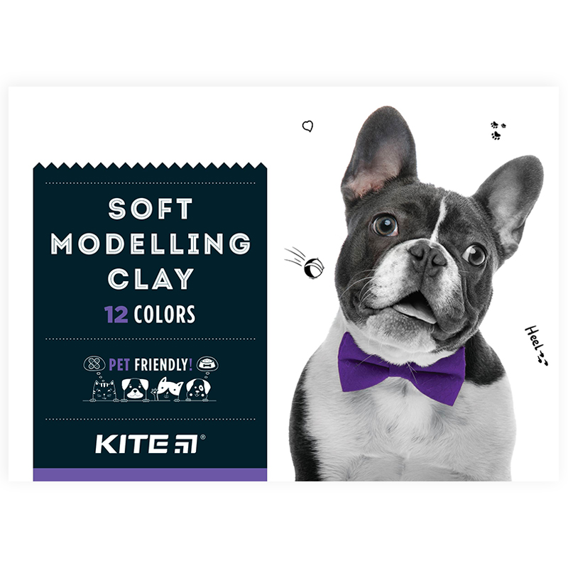 Пластилін Dogs12 кольорів 240гр восковий