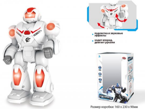 Робот Play Smart звукові ефекти, світло, ходить вперед, в коробці 16×9×23см КІ