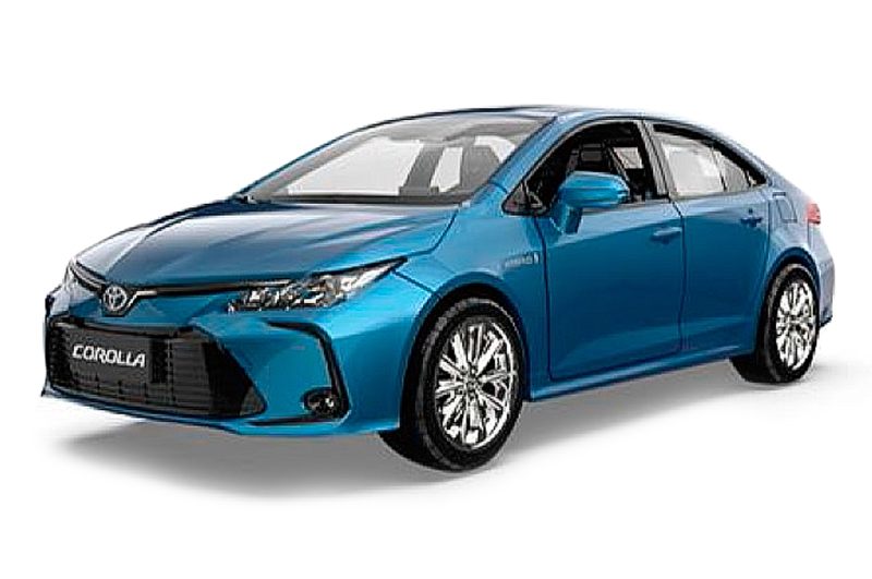 Машина металева Toyota Corolla Hybrid, відчиняються двері, в коробці 14×6,5×7 см КІ
