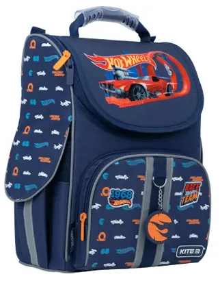Ранець каркасний Education Hot Wheels 1 відділення, 3 кишені