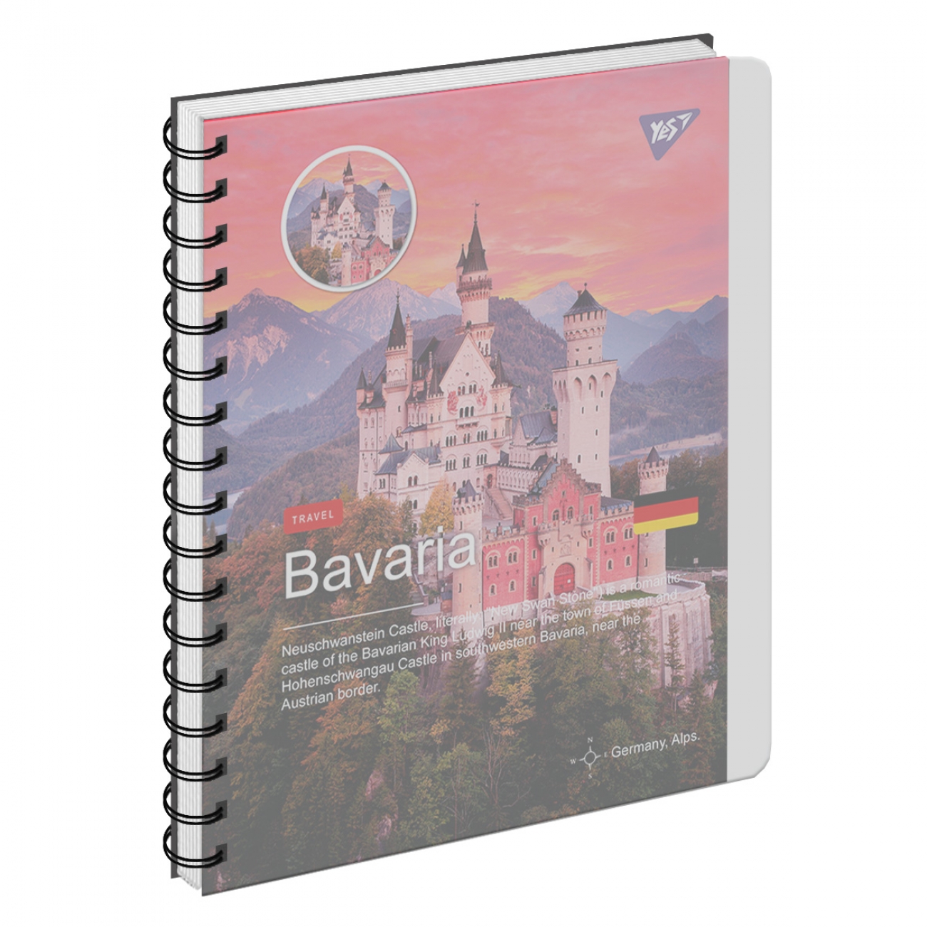 Блокнот пруж. А5 144 аркуші клітинка пластиковий обкладинка Bavaria