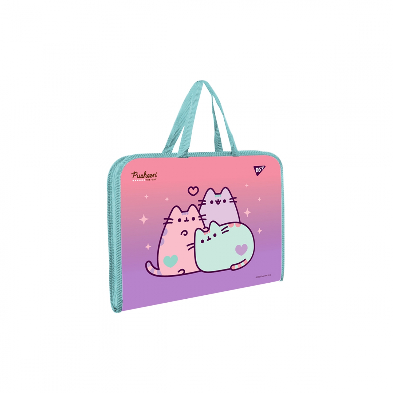 Папка-портфель А4 «Pusheen» на блискавці, з ручками