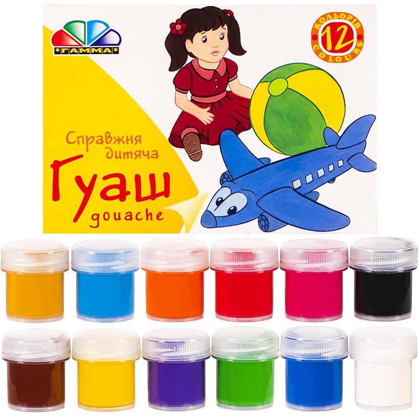 Гуаш Малята 12 кольорів 10 мл UA