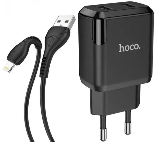 Зарядное устройство N7 2USB 2.1A black