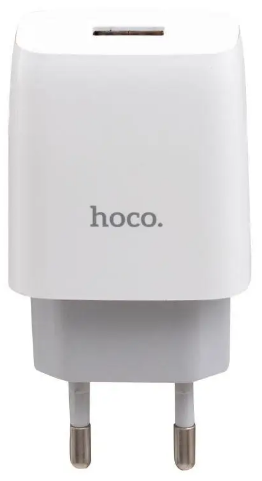 Зарядний пристрій 1USB 2.1A white