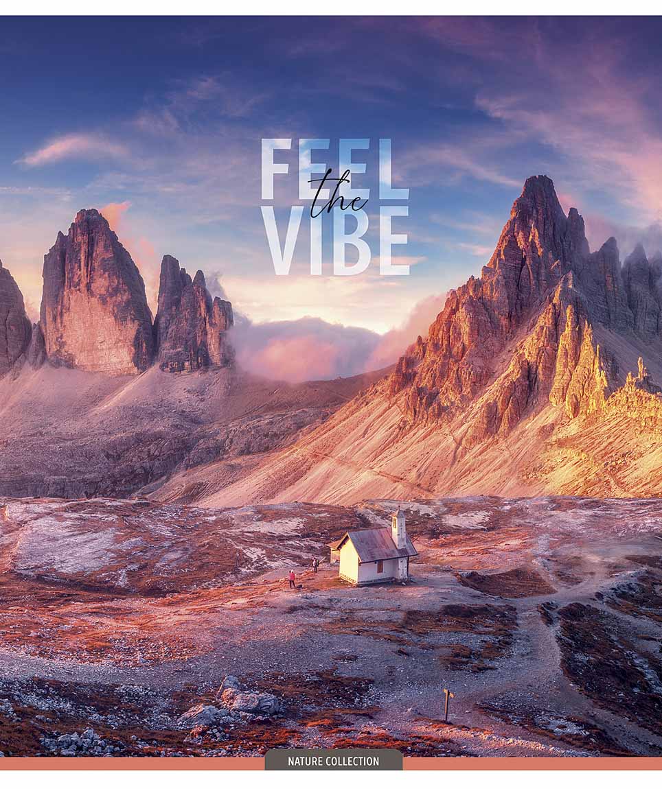 Зошит 96 аркушів клітинка Feel the vibe УФ-лак