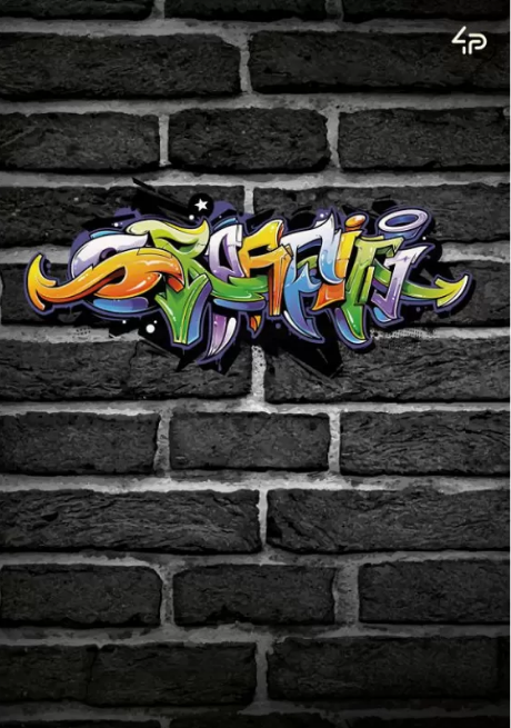 Блокнот A5 48 аркушів клітинка Graffiti street graphitics