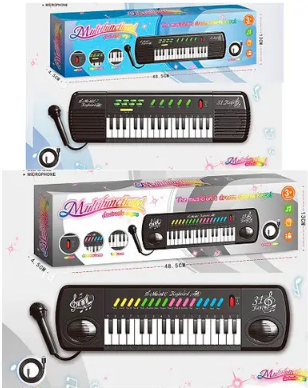 Синтезатор 31 клавіш, 16 мелодій, мікрофон, запис, USB, в коробці, 48×13×4,5см
